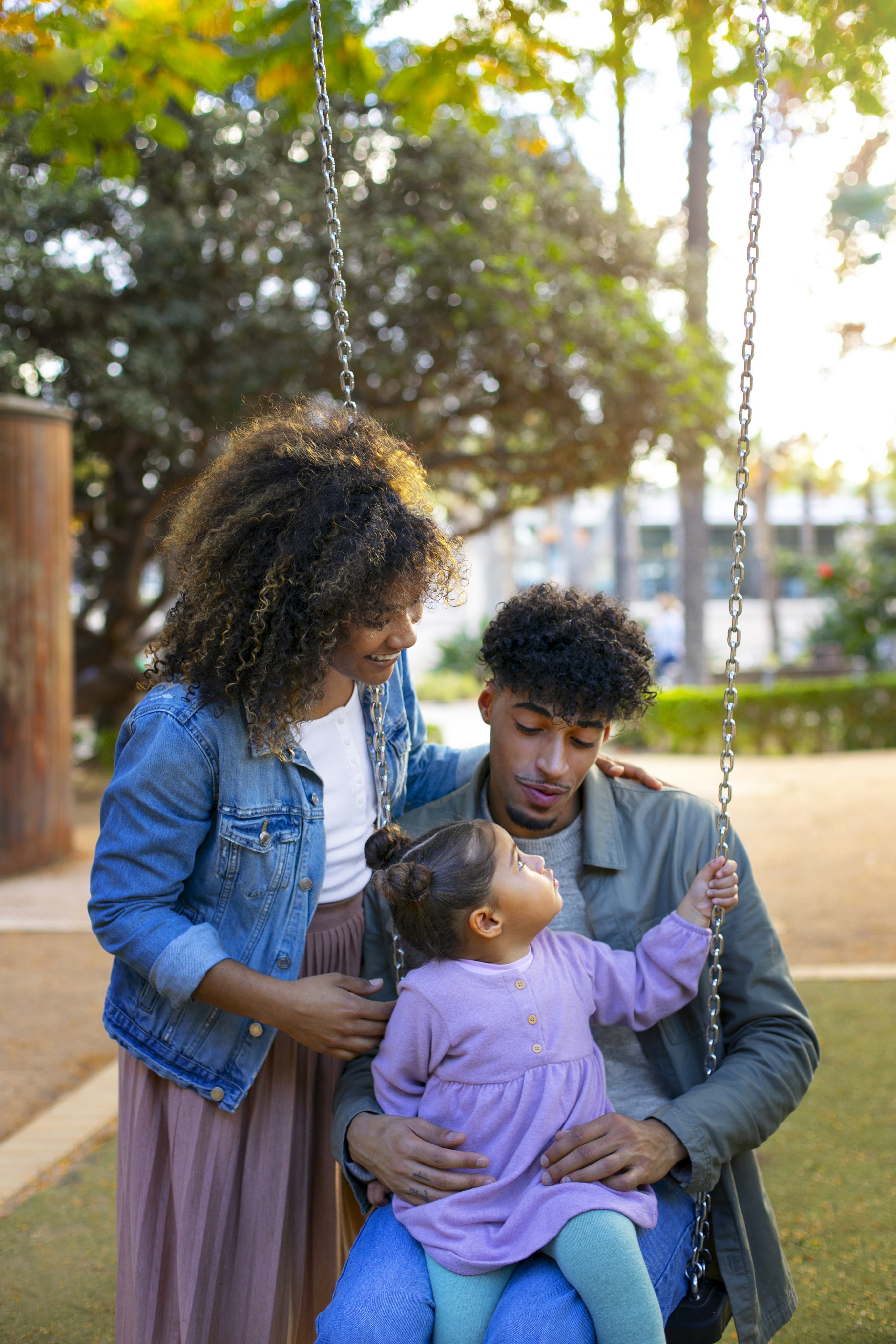 happy couple with child